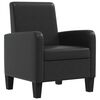 vidaXL Poltrona em couro artificial preto