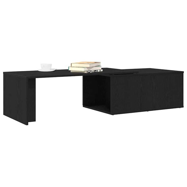 vidaXL Mesa de centro Carvalho Preto 150 x 50 x 35 cm