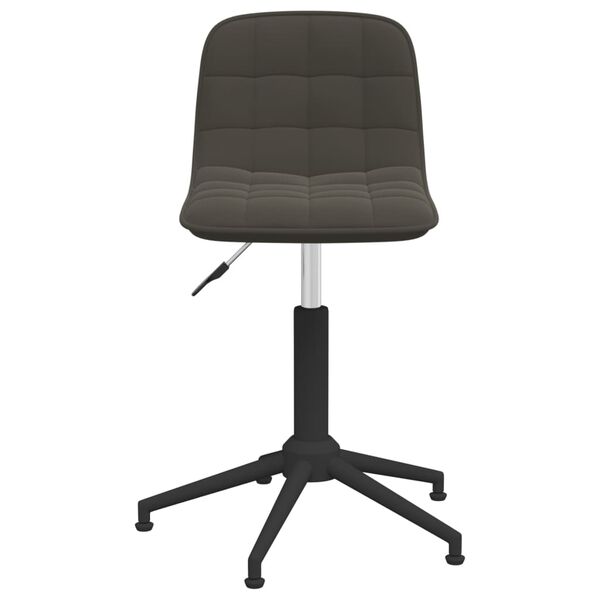 vidaXL Cadeira de jantar girat&oacute;ria veludo cinzento-escuro