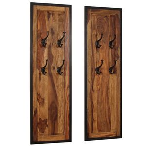 vidaXL Bengaleiros 2 pcs madeira ac&aacute;cia maci&ccedil;a