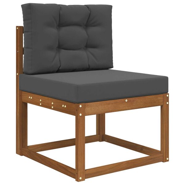 vidaXL Almofada para Sof&aacute; Externo 2 pcs Antracite Poli&eacute;ster