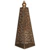 Luxform Lighting Candeeiro a pilha com luzes LED Pyramid 45 cm cobre