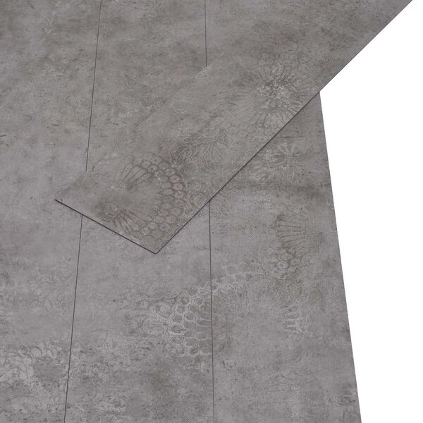 vidaXL Pranchas de Piso 36 pcs Cinzento Concreto 5,02 m&sup2; PVC