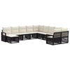 vidaXL Conjunto de Sof&aacute; de Jardim 11 unid. Preto vime PE