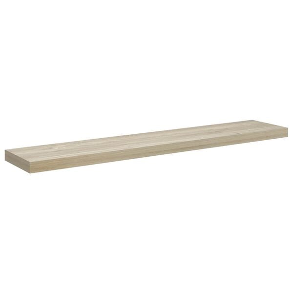 vidaXL Prateleira de parede suspensa 120x23,5x3,8 cm MDF cor carvalho