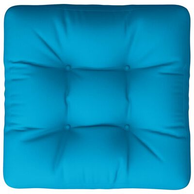 vidaXL Almofadão p/ sofá paletes 60x60x12 cm tecido azul
