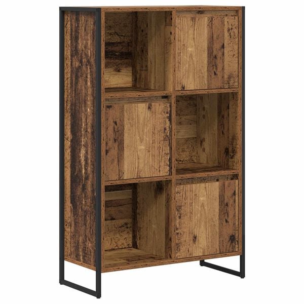 vidaXL Gabinete de Livros Madeira Antiga 68 x 30 x 108,5 cm
