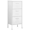 vidaXL Arm&aacute;rio de arruma&ccedil;&atilde;o a&ccedil;o 42,5x35x101,5 cm branco