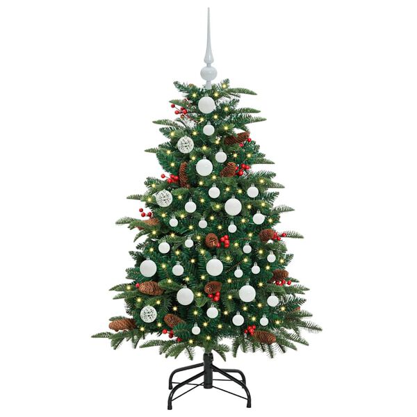vidaXL &Aacute;rvore de Natal Artificial Verde 120 cm PVC, Metal e Pl&aacute;stico