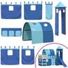 VidaXL Cortinas para cama elevada com t&uacute;nel e torre azul
