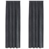 vidaXL Cortinas opacas 2 unid. Cinzento-claro 140 x 260 cm Veludo