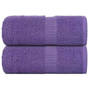 vidaXL Toalhas de m&atilde;os FROGN 2 pcs 30x30 cm 360 g/m&sup2; roxo