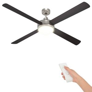 vidaXL Ventoinha de teto com luz e controle remoto &Oslash; 130 cm
