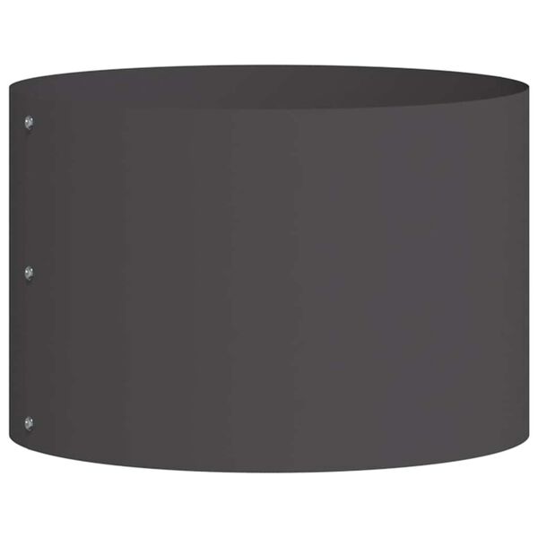 vidaXL Vaso de Jardim Preto 30 x 30 x 20 cm Aço