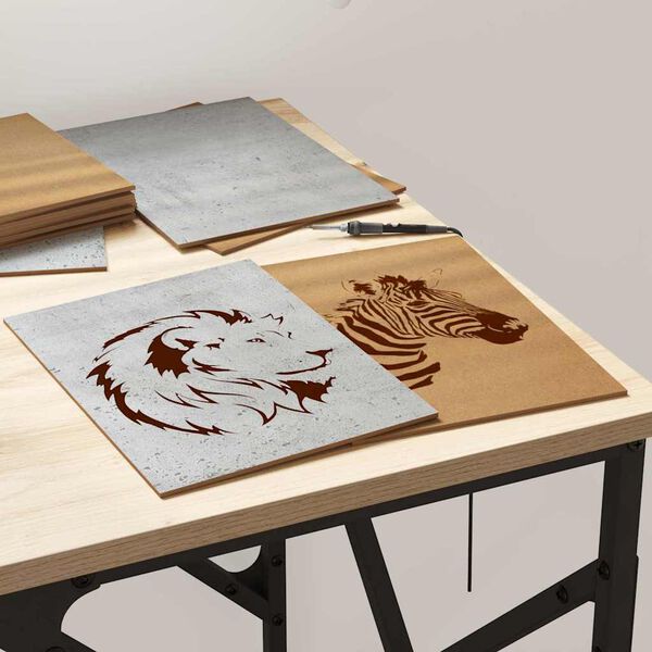 vidaXL Pain&eacute;is de Decora&ccedil;&atilde;o 50 pcs Cinzento 21 x 30 x 0,27 cm