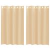 vidaXL Cortinas de voile com ilh&oacute;s 2 pcs areia