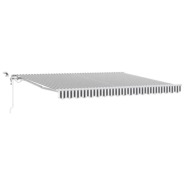 vidaXL Toldo retr&aacute;til autom&aacute;tico com LED 400x300 cm antracite/branco