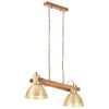vidaXL Candeeiro suspenso industrial 25 W 109 cm E27 bronze