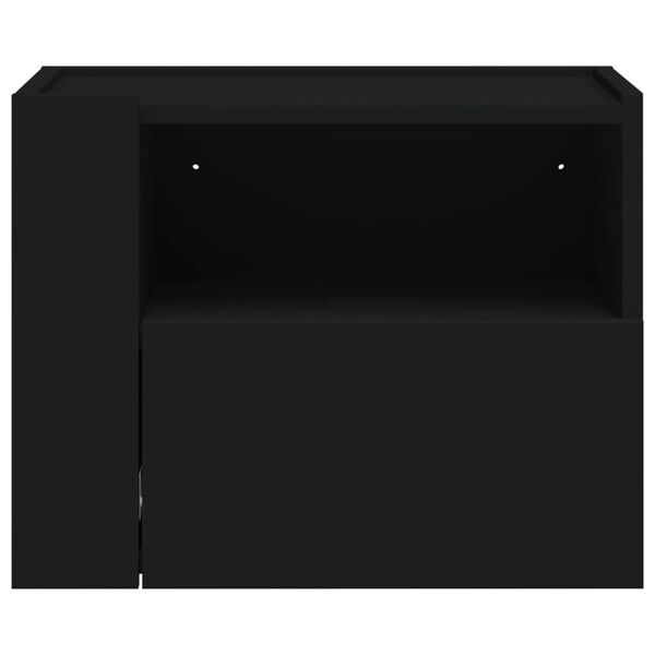 vidaXL Mesa de cabeceira de parede 45x30x35 cm preto