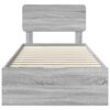 vidaXL Estrutura da Cama Sonoma cinza 75 x 190 cm Madeira engenheirada
