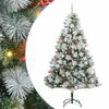 vidaXL &Aacute;rvore de Natal Artificial Verde e branco 210 cm
