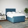 vidaXL Cama com molas/colch&atilde;o 140x200 cm veludo azul
