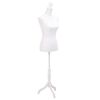 vidaXL Busto manequim de senhora branco