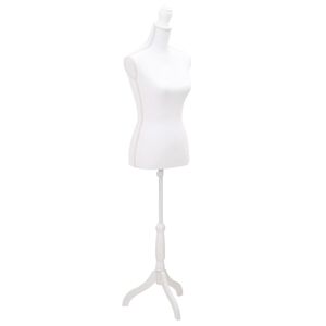 vidaXL Busto manequim de senhora branco