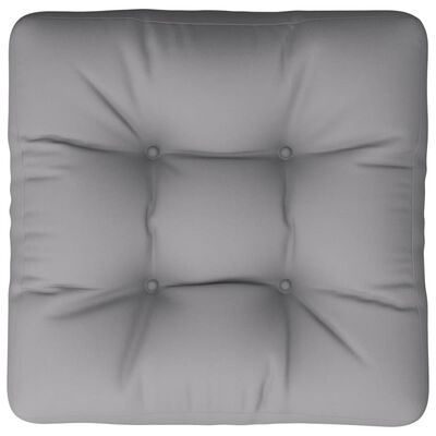 vidaXL Almofadão sofá de paletes 50x50x12 cm tecido cinza