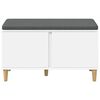 vidaXL Banco de Hall com almofada com porta Branco 60 x 38 x 46 cm