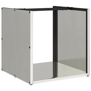 vidaXL Suporte para lenha 40x40x40 cm a&ccedil;o inoxid&aacute;vel