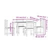 vidaXL 5 pcs conjunto de jantar p/ jardim madeira de pinho maciça