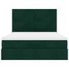 vidaXL Estrutura cama otomana colch&otilde;es 140x190 cm veludo verde escuro