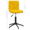 vidaXL Cadeira de escrit&oacute;rio girat&oacute;ria veludo amarelo mostarda