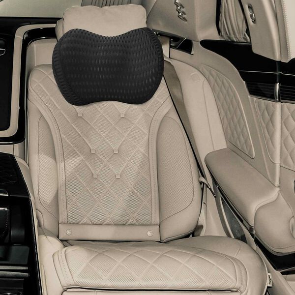 vidaXL Travesseiro para o Pesco&ccedil;o Cor s&oacute;lida Preto 30,5 x 21,5 x 13 cm