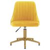 vidaXL Cadeira de jantar girat&oacute;ria veludo amarelo