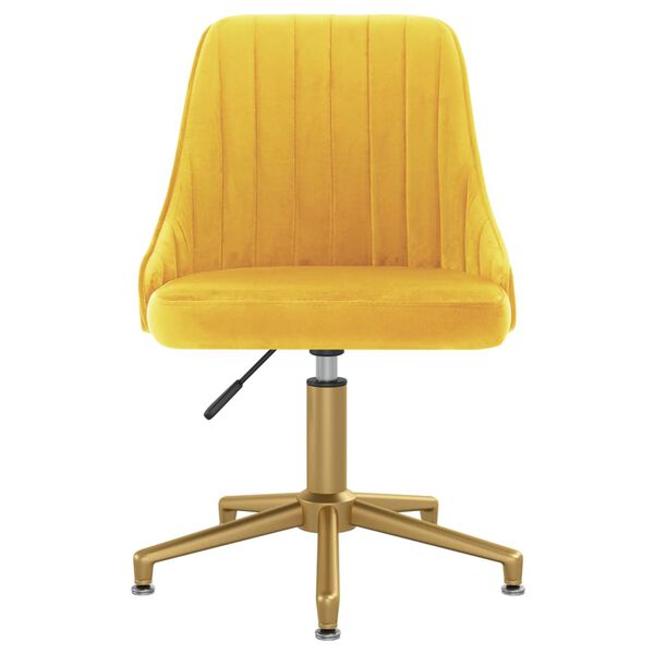 vidaXL Cadeira de jantar girat&oacute;ria veludo amarelo