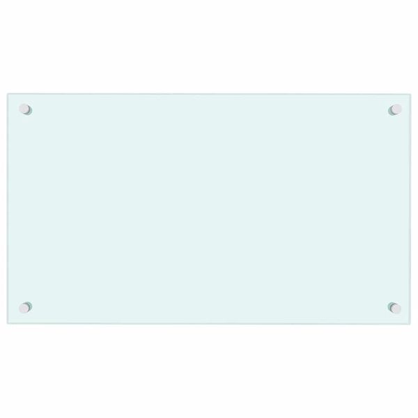 vidaXL Pain&eacute;is anti-salpicos de cozinha 2 pcs vidro temperado branco