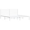 vidaXL Estrutura de cama com cabeceira 183x213 cm metal branco