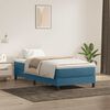 vidaXL Cama com molas/colch&atilde;o azul-escuro 80x210 cm veludo