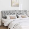 vidaXL Cabeceira estofada Cinzento-claro 200 cm