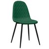 vidaXL Cadeiras de jantar 4 pcs veludo verde-escuro