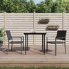vidaXL 3 pcs conjunto de jantar p/ jardim vime PE e a&ccedil;o