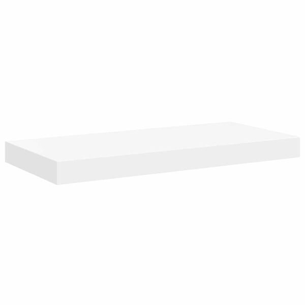 vidaXL Prateleira de parede suspensa 50x23x3,8 cm MDF branco