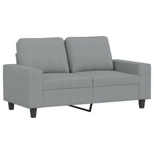 vidaXL Sof&aacute; de 2 lugares em tecido 120 cm cinzento-claro