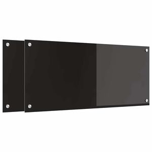 vidaXL Proteção de Cozinha Preto 90 x 40 cm vidro temperado