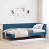 vidaXL Estrutura de Cama de Canto com cabeceira Azul 90 cm x 190 cm