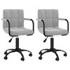 vidaXL Cadeiras de jantar girat&oacute;rias 2 pcs veludo cinzento-claro