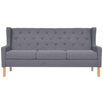 vidaXL Conjunto de sofás 2 pcs tecido cinzento