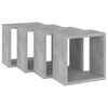 vidaXL Prateleiras parede forma de cubo 4pcs 26x15x26 cm cinza cimento